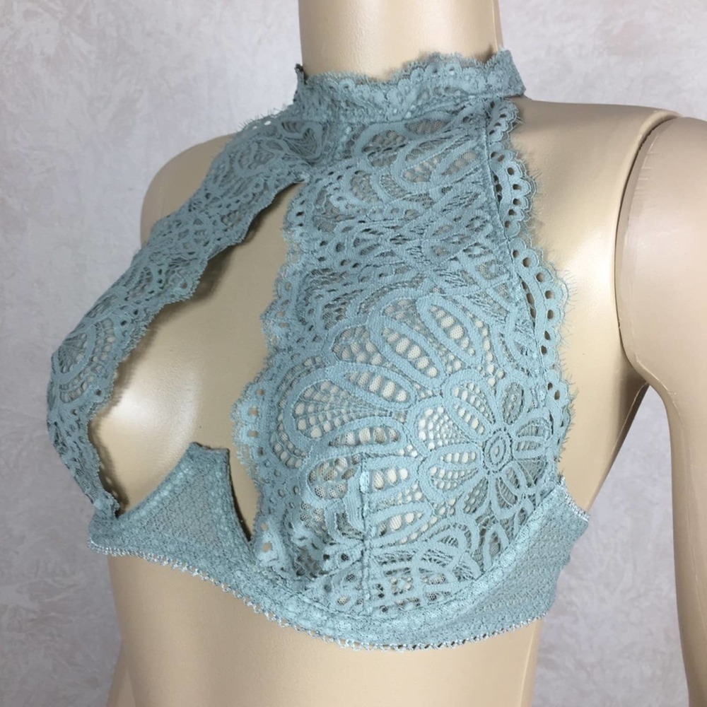 32DD Victoria’s Secret Dream Angels Green Unlined Demi High Neck Bra